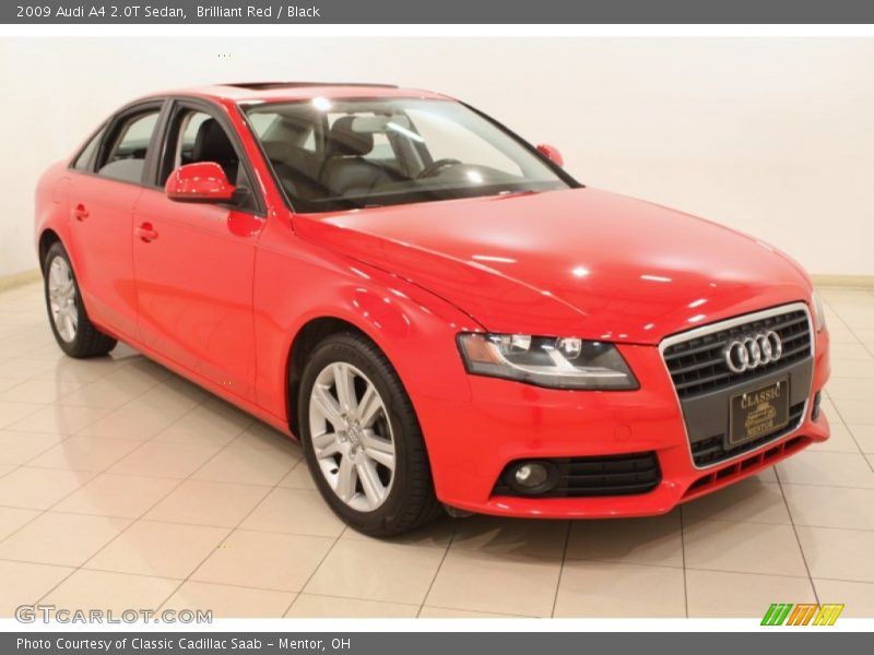 Brilliant Red / Black 2009 Audi A4 2.0T Sedan