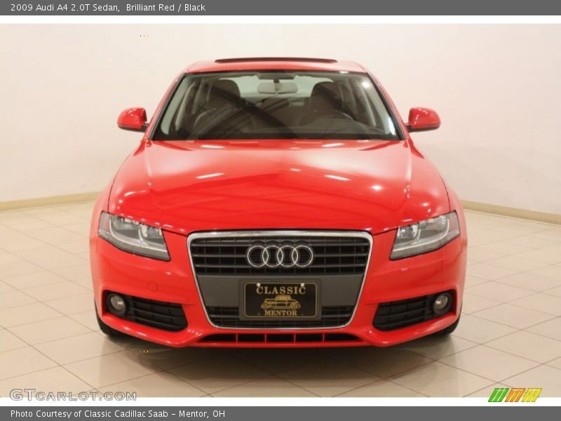 Brilliant Red / Black 2009 Audi A4 2.0T Sedan