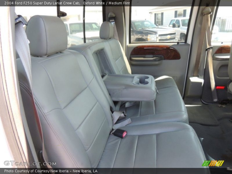 Oxford White / Medium Flint 2004 Ford F250 Super Duty Lariat Crew Cab