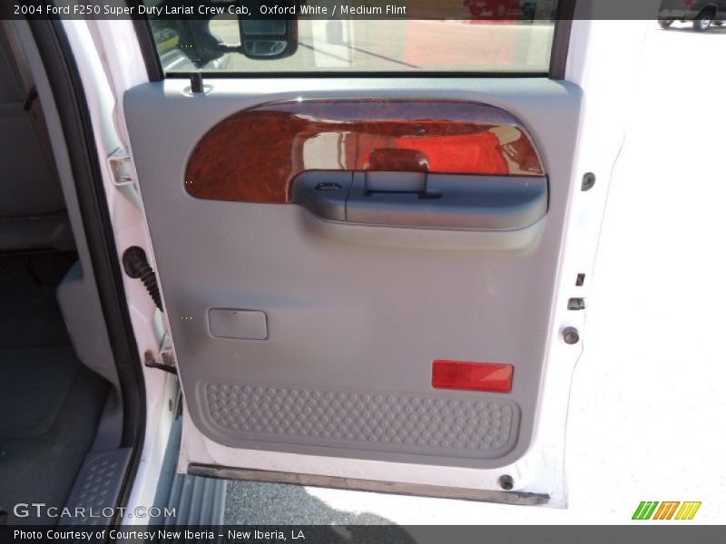 Oxford White / Medium Flint 2004 Ford F250 Super Duty Lariat Crew Cab