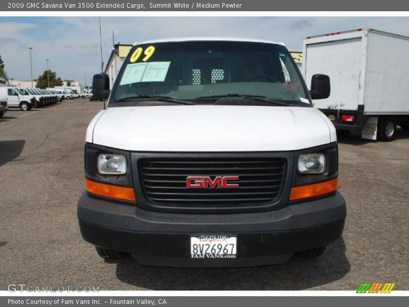 Summit White / Medium Pewter 2009 GMC Savana Van 3500 Extended Cargo