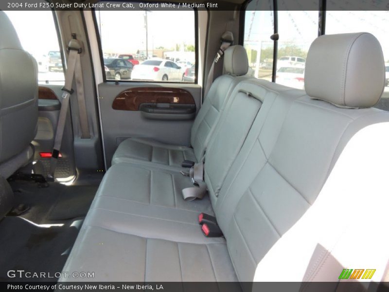 Oxford White / Medium Flint 2004 Ford F250 Super Duty Lariat Crew Cab
