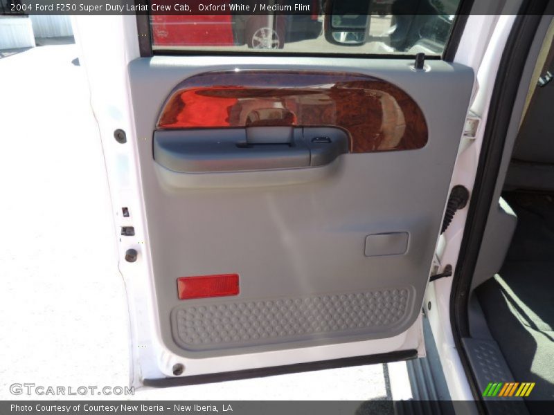 Oxford White / Medium Flint 2004 Ford F250 Super Duty Lariat Crew Cab