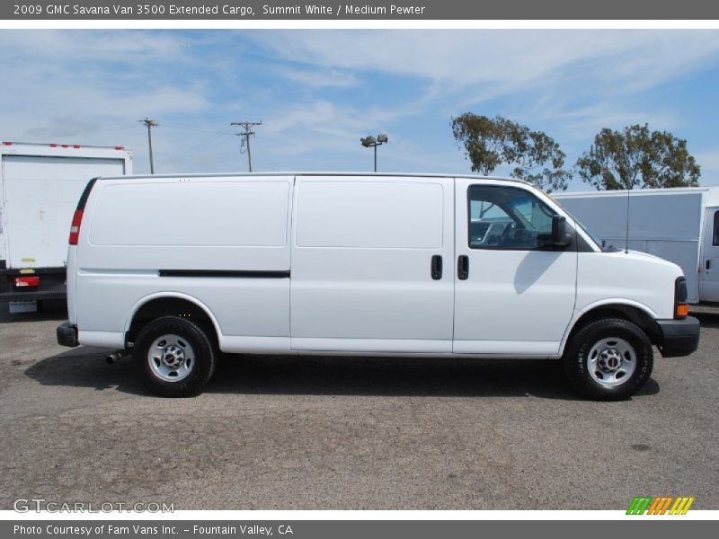 Summit White / Medium Pewter 2009 GMC Savana Van 3500 Extended Cargo