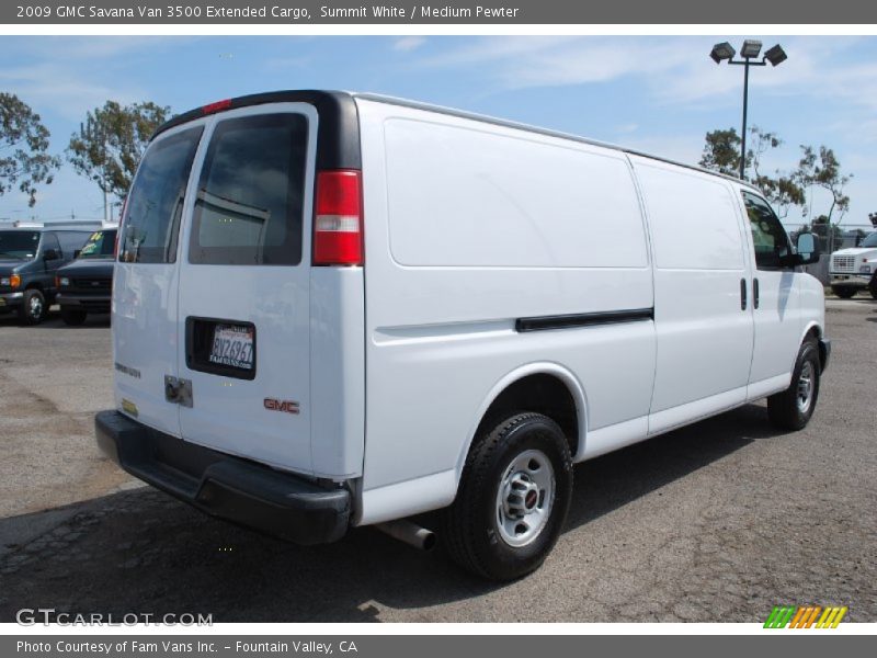 Summit White / Medium Pewter 2009 GMC Savana Van 3500 Extended Cargo
