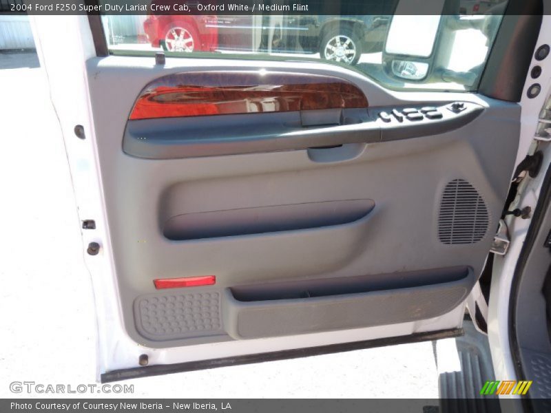 Oxford White / Medium Flint 2004 Ford F250 Super Duty Lariat Crew Cab