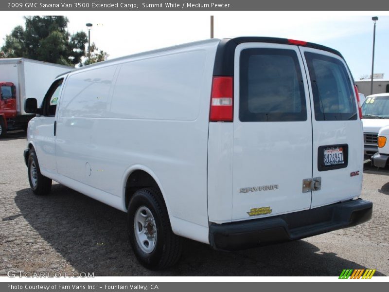 Summit White / Medium Pewter 2009 GMC Savana Van 3500 Extended Cargo