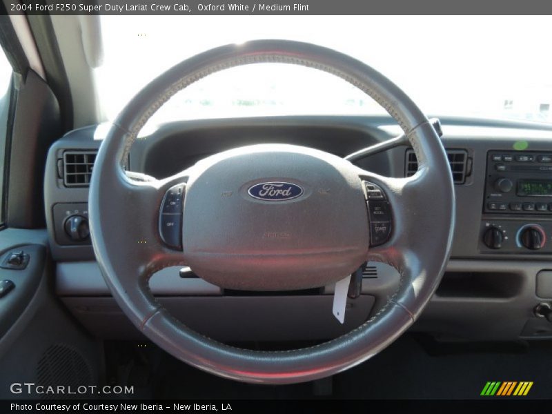 Oxford White / Medium Flint 2004 Ford F250 Super Duty Lariat Crew Cab