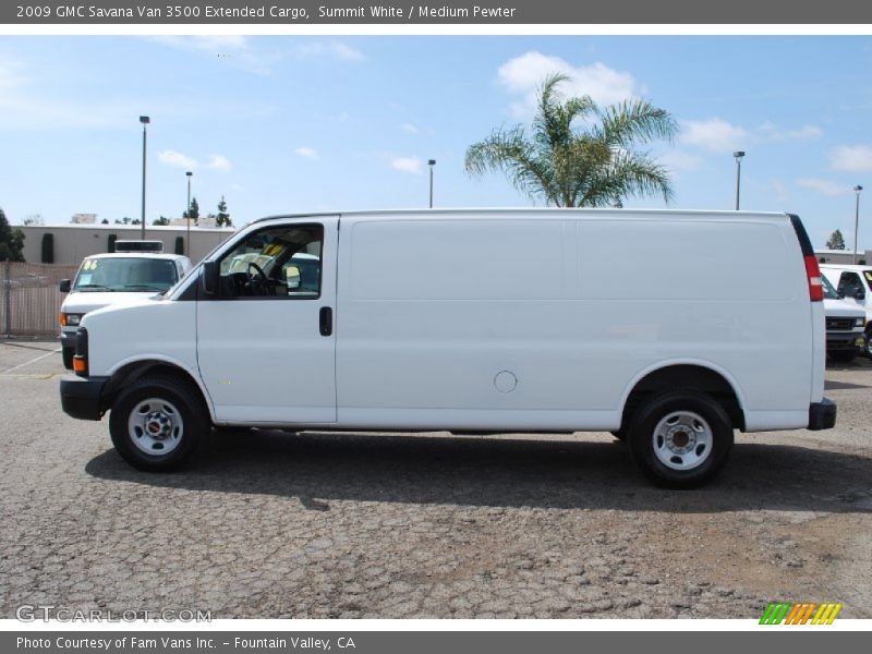 Summit White / Medium Pewter 2009 GMC Savana Van 3500 Extended Cargo