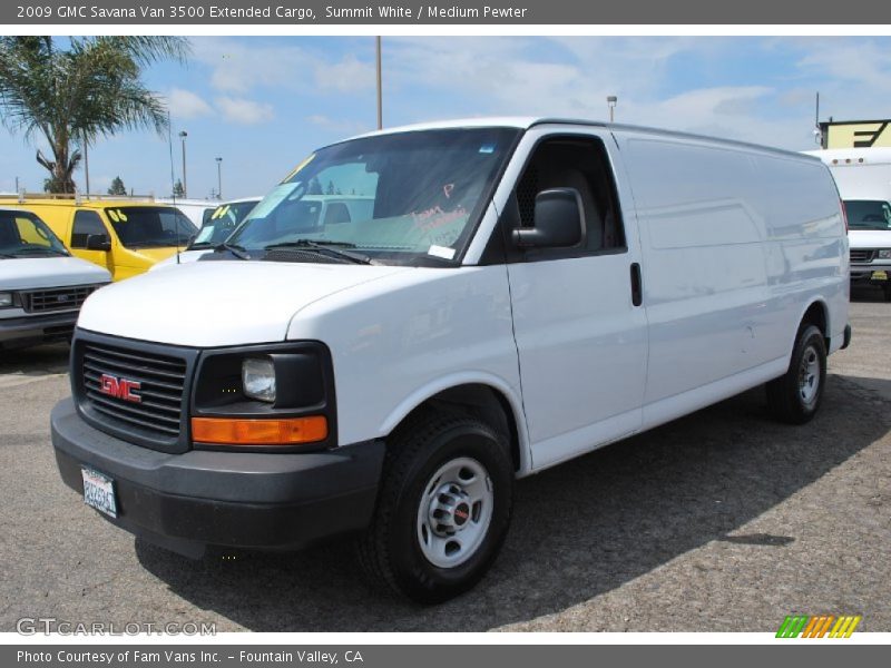 Summit White / Medium Pewter 2009 GMC Savana Van 3500 Extended Cargo