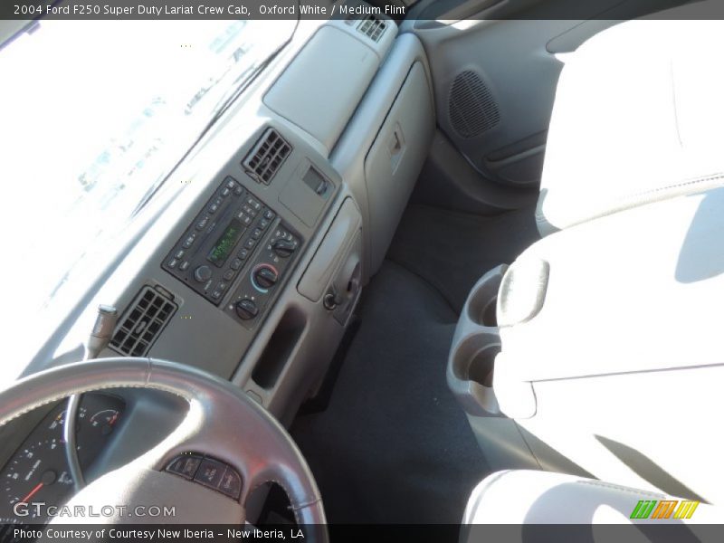 Oxford White / Medium Flint 2004 Ford F250 Super Duty Lariat Crew Cab