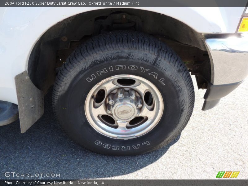 Oxford White / Medium Flint 2004 Ford F250 Super Duty Lariat Crew Cab