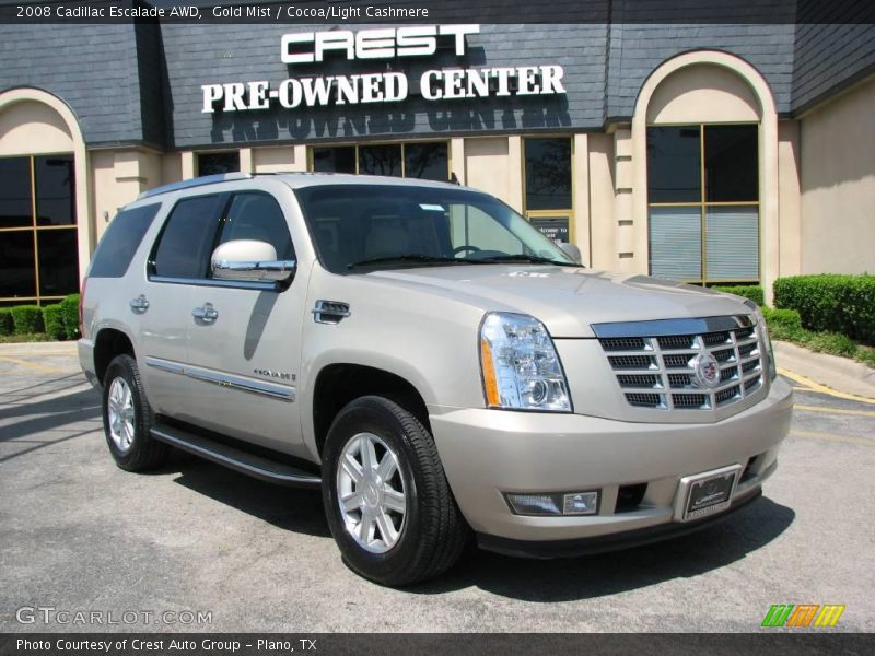 Gold Mist / Cocoa/Light Cashmere 2008 Cadillac Escalade AWD