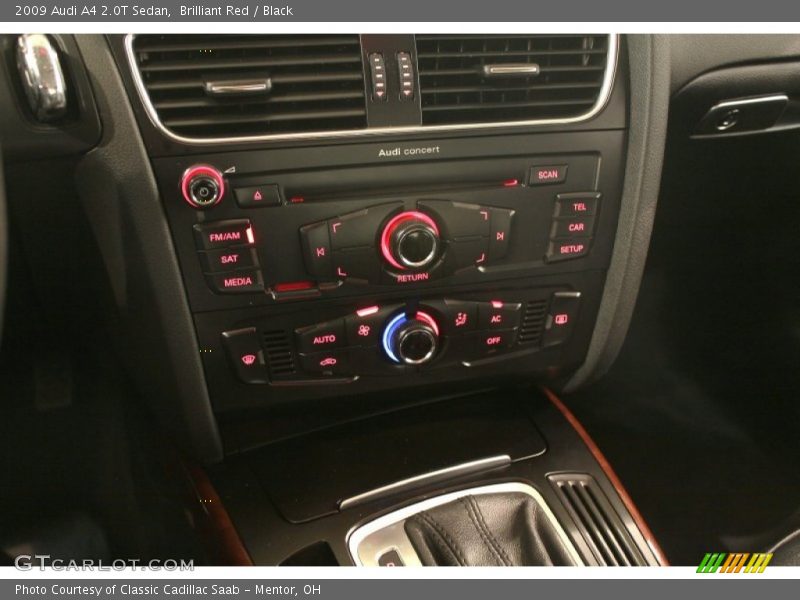 Brilliant Red / Black 2009 Audi A4 2.0T Sedan