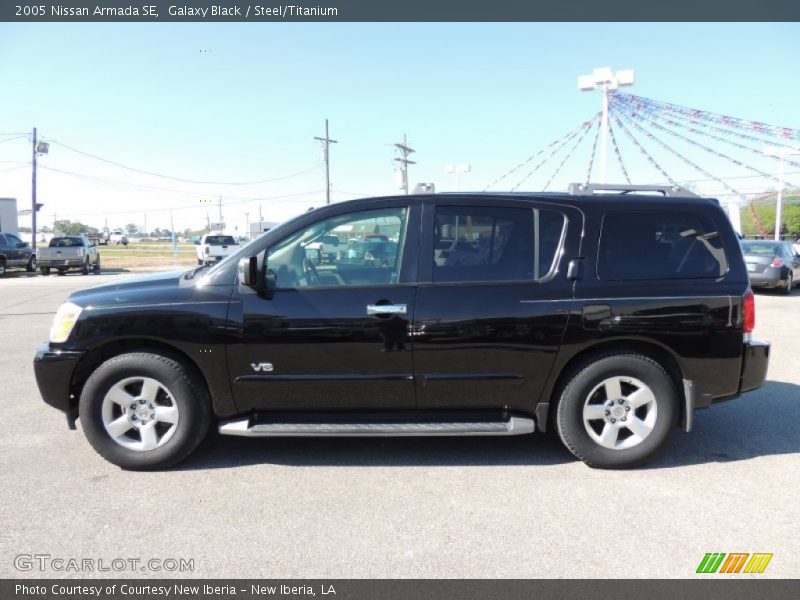 Galaxy Black / Steel/Titanium 2005 Nissan Armada SE