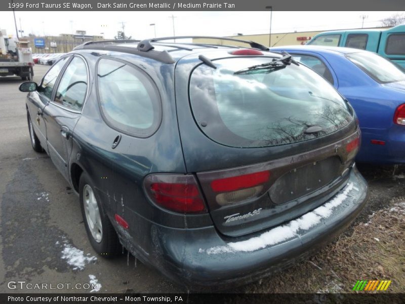 Dark Satin Green Metallic / Medium Prairie Tan 1999 Ford Taurus SE Wagon