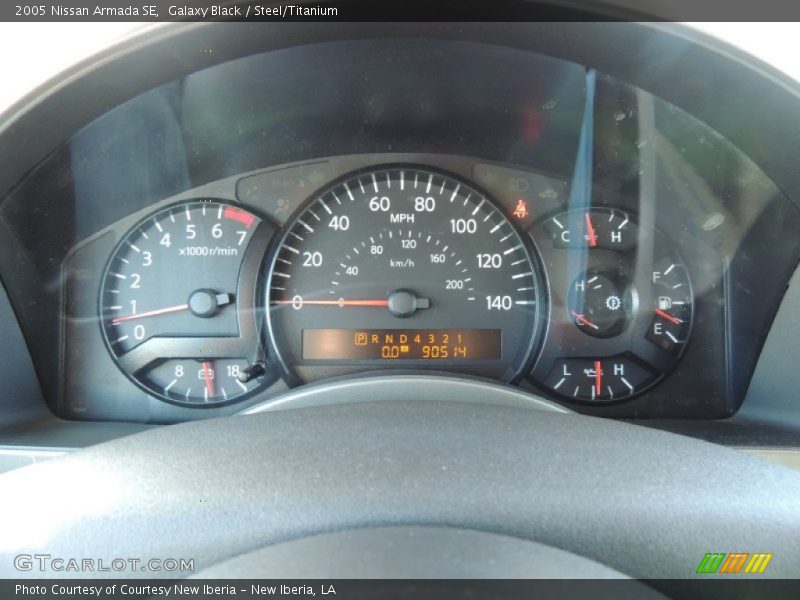 Galaxy Black / Steel/Titanium 2005 Nissan Armada SE