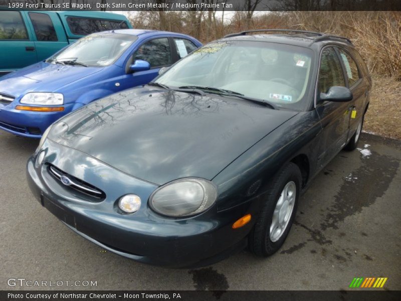 Dark Satin Green Metallic / Medium Prairie Tan 1999 Ford Taurus SE Wagon