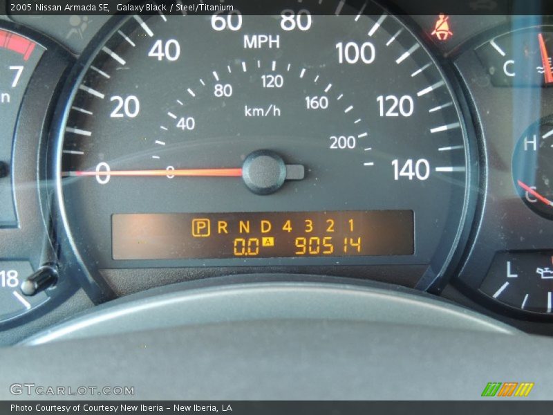 Galaxy Black / Steel/Titanium 2005 Nissan Armada SE