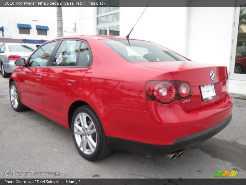 Salsa Red / Titan Black 2010 Volkswagen Jetta S Sedan