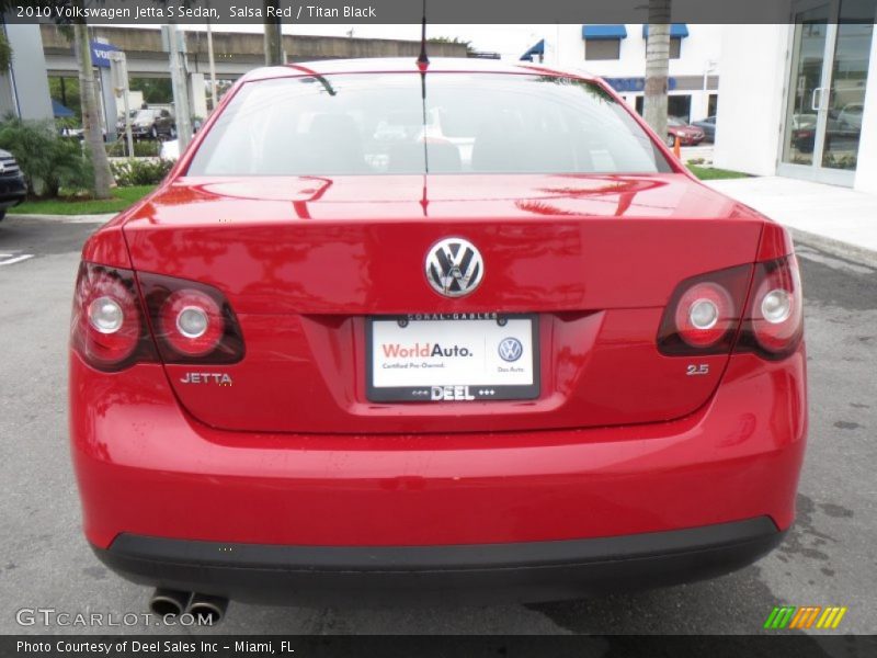 Salsa Red / Titan Black 2010 Volkswagen Jetta S Sedan