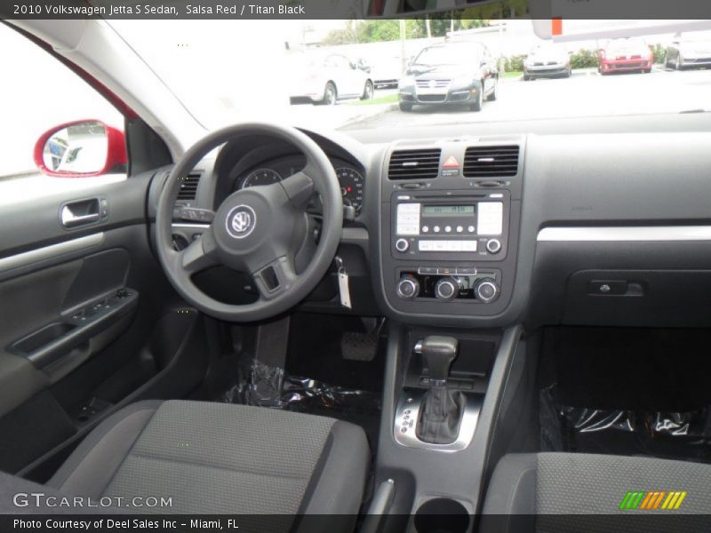 Salsa Red / Titan Black 2010 Volkswagen Jetta S Sedan