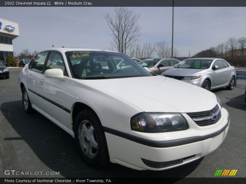 White / Medium Gray 2002 Chevrolet Impala LS