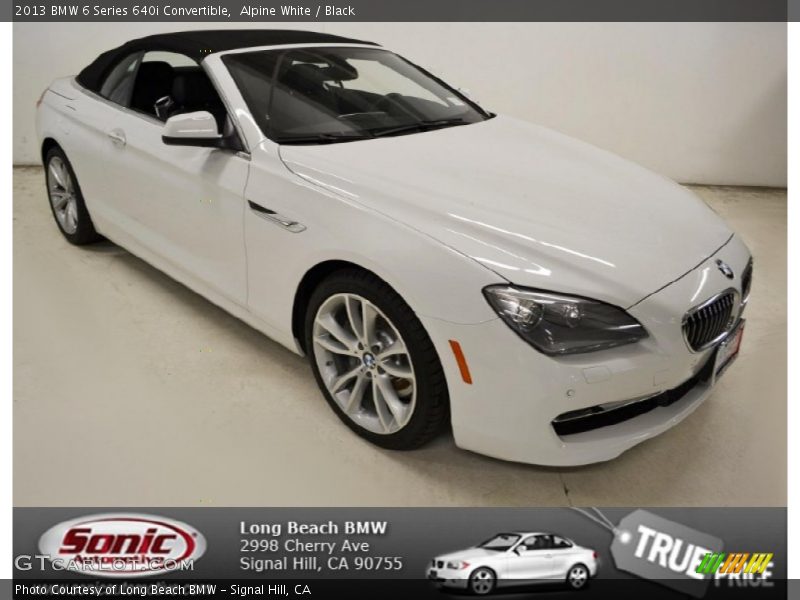 Alpine White / Black 2013 BMW 6 Series 640i Convertible