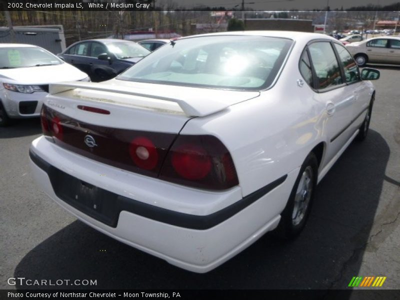 White / Medium Gray 2002 Chevrolet Impala LS