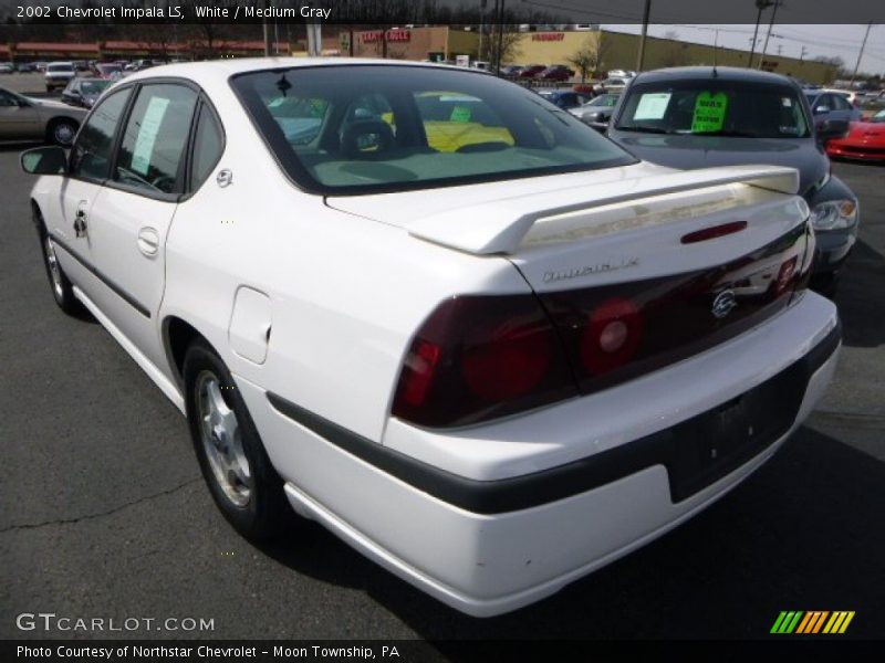 White / Medium Gray 2002 Chevrolet Impala LS