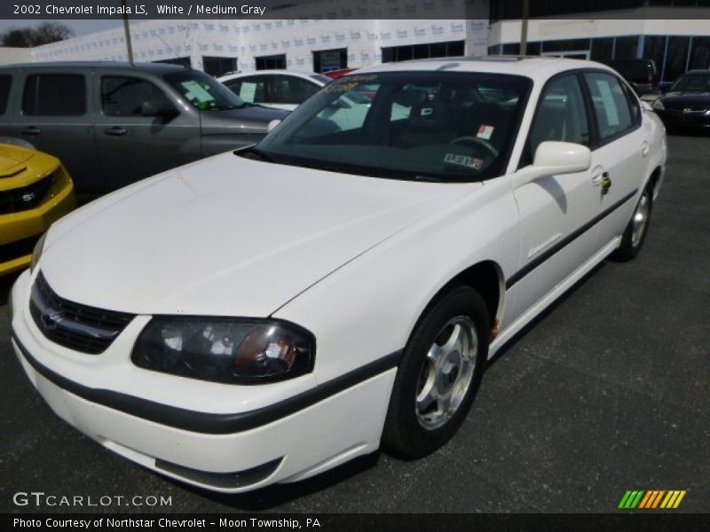 White / Medium Gray 2002 Chevrolet Impala LS