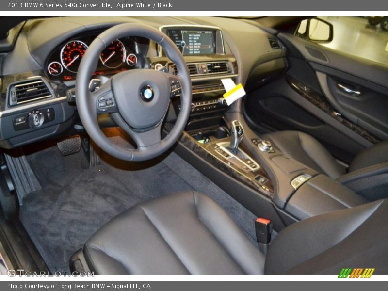 Alpine White / Black 2013 BMW 6 Series 640i Convertible