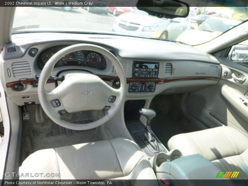 White / Medium Gray 2002 Chevrolet Impala LS