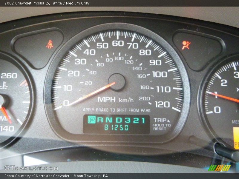 White / Medium Gray 2002 Chevrolet Impala LS