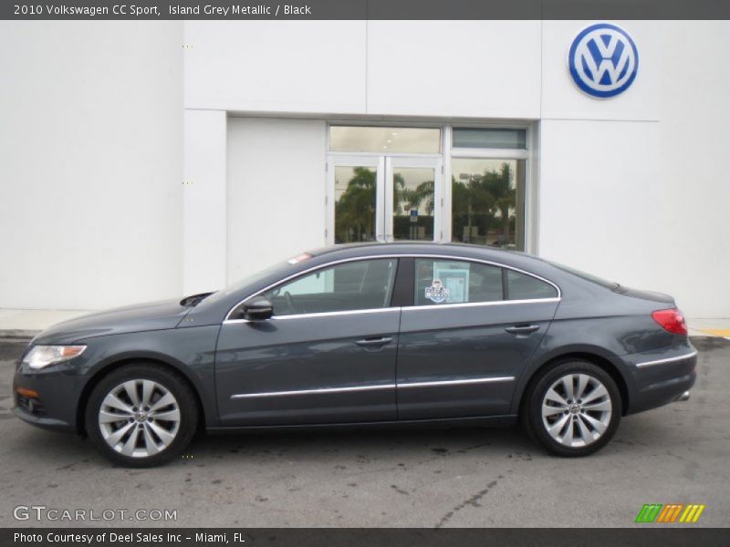 Island Grey Metallic / Black 2010 Volkswagen CC Sport