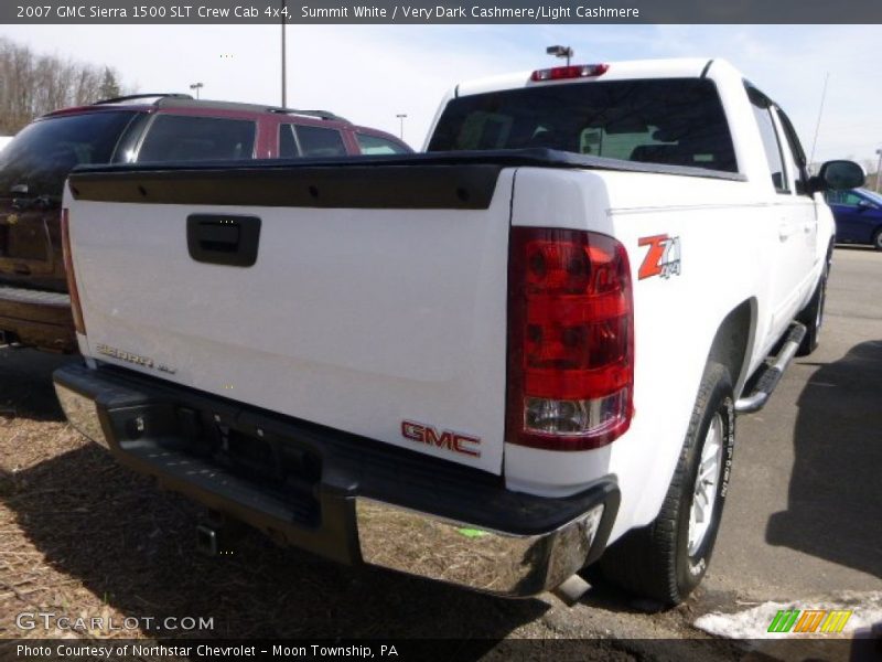 Summit White / Very Dark Cashmere/Light Cashmere 2007 GMC Sierra 1500 SLT Crew Cab 4x4
