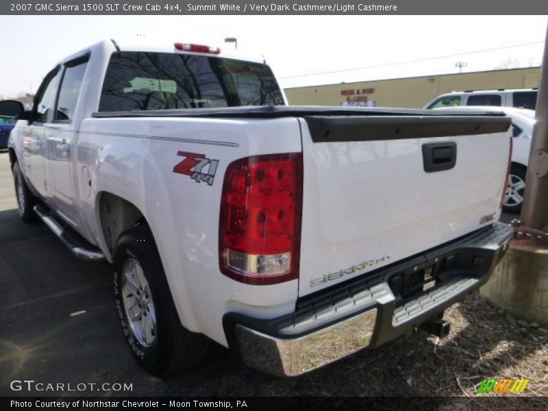 Summit White / Very Dark Cashmere/Light Cashmere 2007 GMC Sierra 1500 SLT Crew Cab 4x4