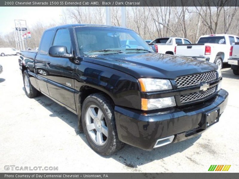 Black / Dark Charcoal 2003 Chevrolet Silverado 1500 SS Extended Cab AWD