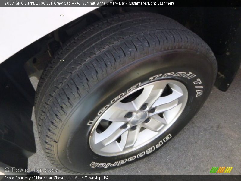 Summit White / Very Dark Cashmere/Light Cashmere 2007 GMC Sierra 1500 SLT Crew Cab 4x4