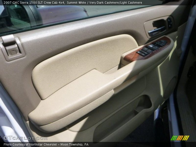 Summit White / Very Dark Cashmere/Light Cashmere 2007 GMC Sierra 1500 SLT Crew Cab 4x4