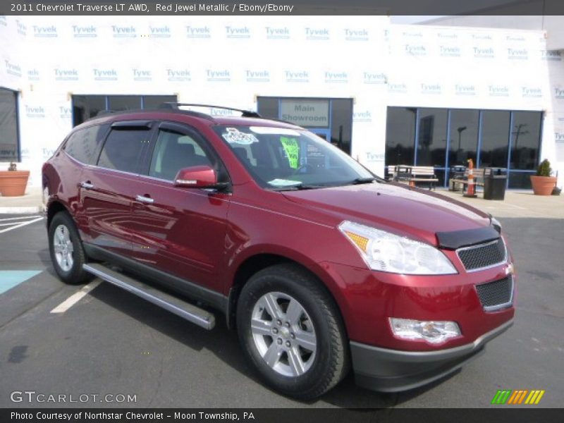 Red Jewel Metallic / Ebony/Ebony 2011 Chevrolet Traverse LT AWD