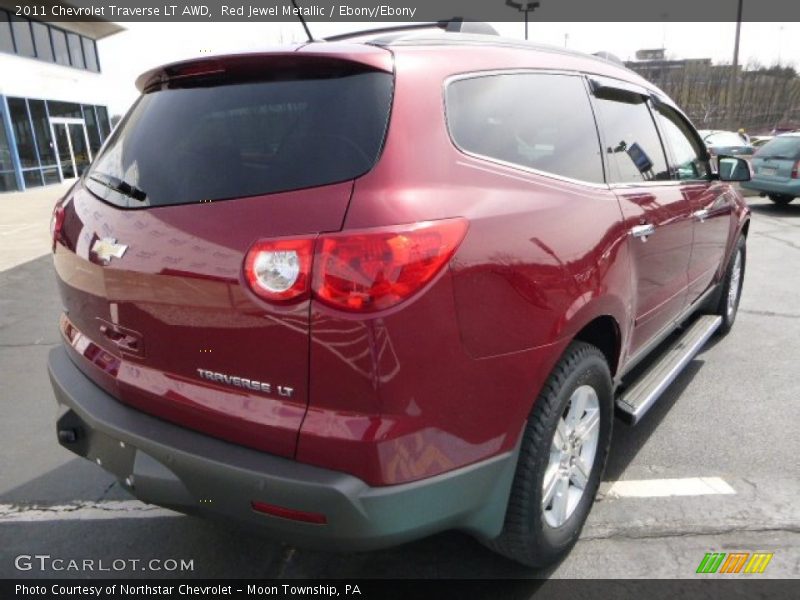 Red Jewel Metallic / Ebony/Ebony 2011 Chevrolet Traverse LT AWD