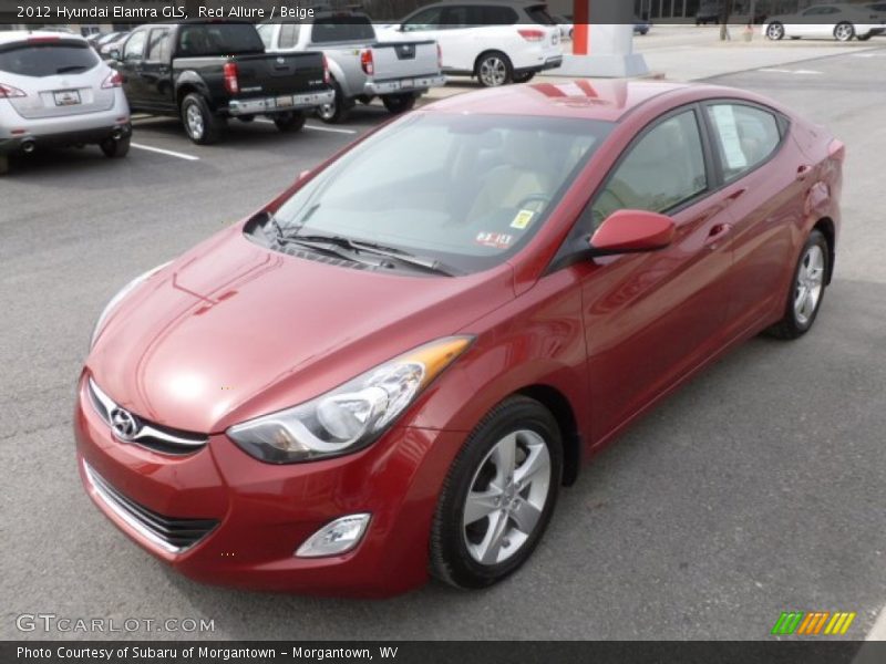 Red Allure / Beige 2012 Hyundai Elantra GLS