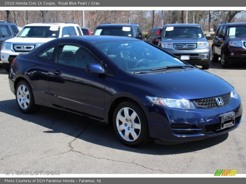 Royal Blue Pearl / Gray 2010 Honda Civic LX Coupe