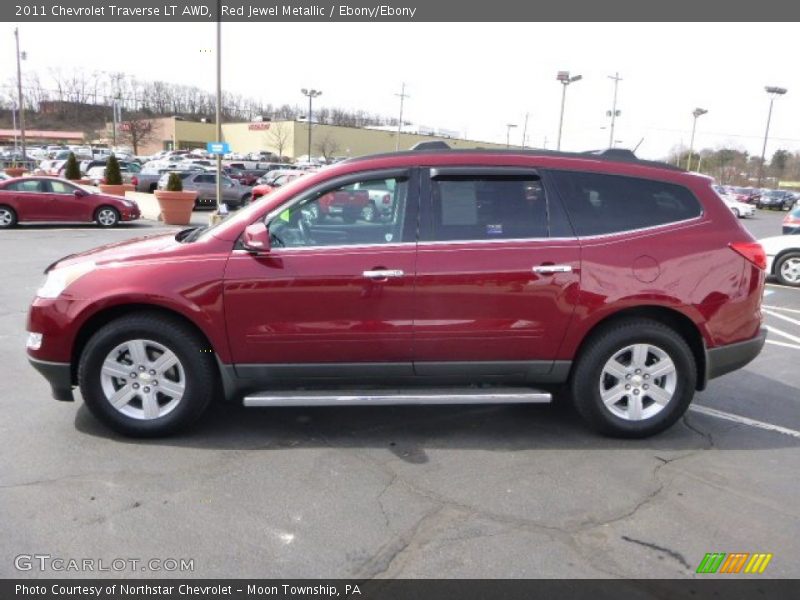 Red Jewel Metallic / Ebony/Ebony 2011 Chevrolet Traverse LT AWD
