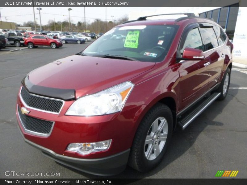 Red Jewel Metallic / Ebony/Ebony 2011 Chevrolet Traverse LT AWD