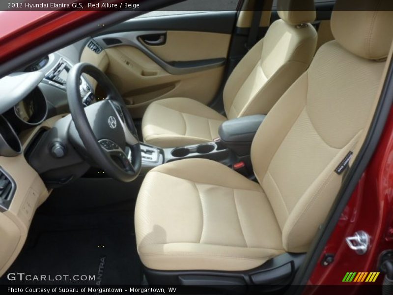 Red Allure / Beige 2012 Hyundai Elantra GLS