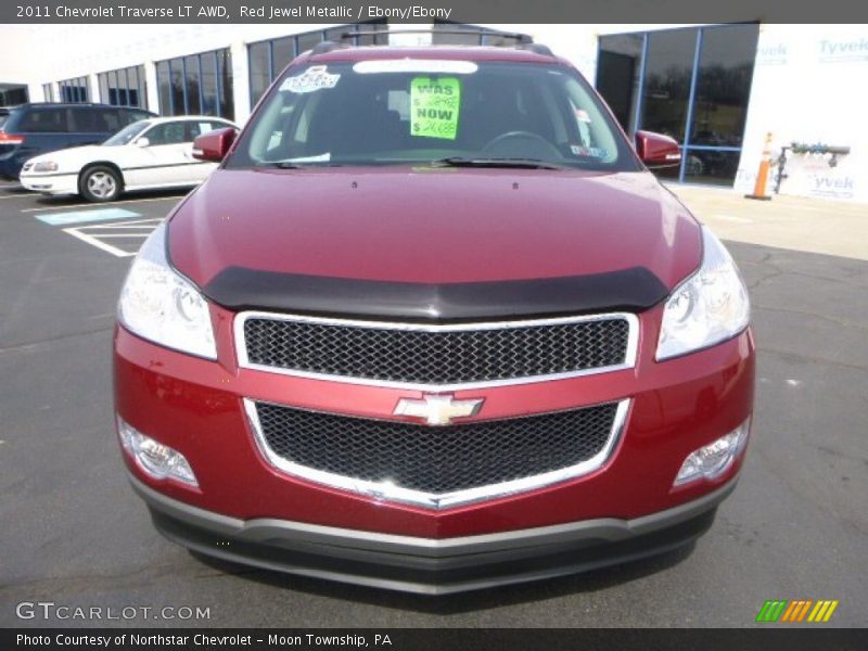 Red Jewel Metallic / Ebony/Ebony 2011 Chevrolet Traverse LT AWD