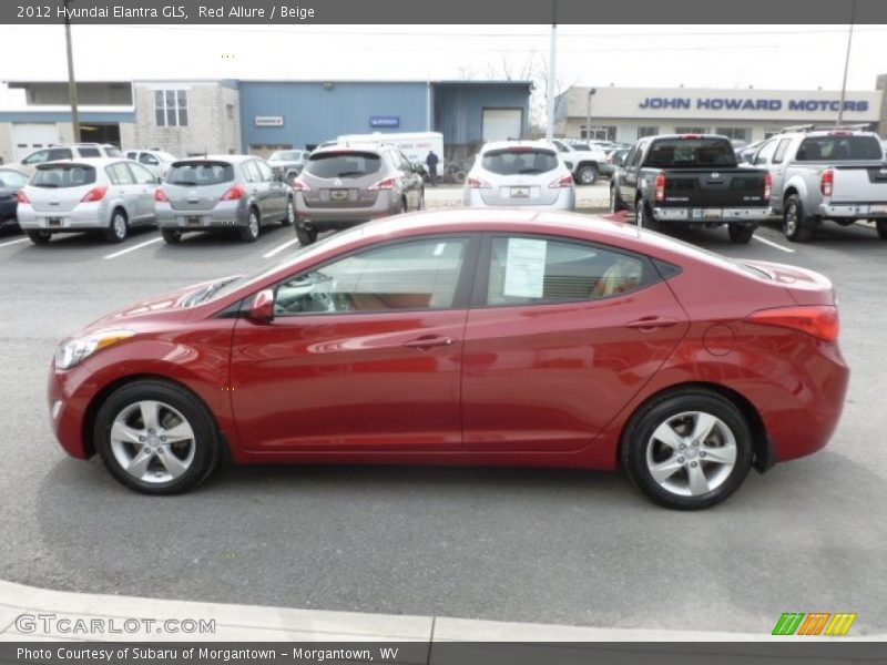 Red Allure / Beige 2012 Hyundai Elantra GLS