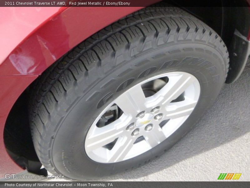 Red Jewel Metallic / Ebony/Ebony 2011 Chevrolet Traverse LT AWD